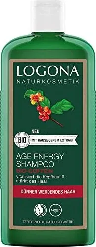 Logona Age Energy Shampoo 250ml - Shampoo für feines, kraftloses Haar mit Bio-Coffein, revitalisiert und stärkt die Haarstruktur.