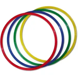 Gymnastik-Reifen 4er-Set – Bunte Hula-Hoops - Vielfältige Gymnastik-Reifen in 4 bunten Größen für kreatives Spielen und Training. Ideal für Übungen, Wurfspiele oder einfach zum Hüpfen. Bruchsicher und wetterbeständig mit griffigem Profil.