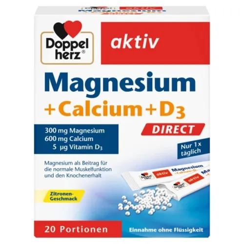 Doppelherz Magnesium + Calcium + D3 direct Pellets