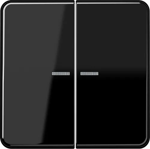 Jung CD10921STRFSW KNX RF Taster 2-fach - Lichtschalter für Jalousien und Raumtemperaturregler, vielseitig einsetzbar zur Steuerung von Licht, Dimmen und Szenenabruf, elegant in Schwarz.