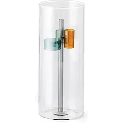 Philippi Design Vase GIARDINO - Kreative Glasvase mit bunten Ringen - Größe L - Die innovative GIARDINO Vase von Philippi Design bietet eine stilvolle Möglichkeit, Blumen gekonnt in Szene zu setzen. Die bunten Glasringe sorgen für einen einzigartigen Look und halten die Stiele perfekt in Position.