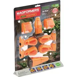 MAGFORMERS 14tlg. Zubehörset "Dino Tego Pack" - ab 3 Jahren - Baukästen & Bausteine, 14 magnetische Zubehörteile für kreative Dinosaurier-Kreationen, fördert die Fantasie und motorischen Fähigkeiten von Kindern ab 3 Jahren.