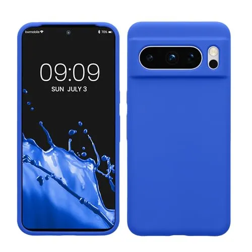 kwmobile Handyhülle für Google Pixel 8 Pro Hülle, für Pixel 8 Pro Case - Hülle Silikon - kabelloses Laden - Baltik Blau