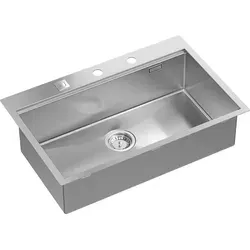 Quadron Burt 110 Arbeitsstation (MF76050BS) - Rechteckige Spüle aus hochwertigem Stahl mit 55 l Fassungsvermögen, integriertem Spender und ideal für moderne Küchen - perfekt für effizientes Arbeiten.
