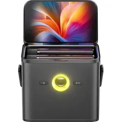 Ikarao Shell Karaoke-Maschine 2.0: Kabellose Mikrofone & Touchscreen - Karaokemaschinen mit 7" Touchscreen, 2 kabellosen Mikrofonen und RGB-Lichteffekten für unvergessliche Partys und Musikabende überall.