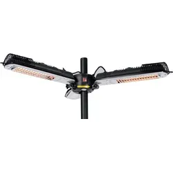Mi-Heat 2000W Elektrischer Terrassenstrahler - Ideal für den Außenbereich, mit 3 Heizstufen (650/1300/2000W) und Neigungsschutz. Hohe Lebensdauer der Heizstäbe (ca. 8000 Std.) für gemütliche Abende auf der Terrasse.