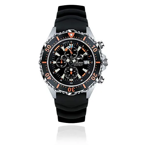 CHRIS BENZ Depthmeter Chronograph 300M Taucheruhr - Armbanduhren für Herren, 300M wasserdicht mit nachleuchtenden Indexen - perfekt für Taucher und Abenteuerlustige.