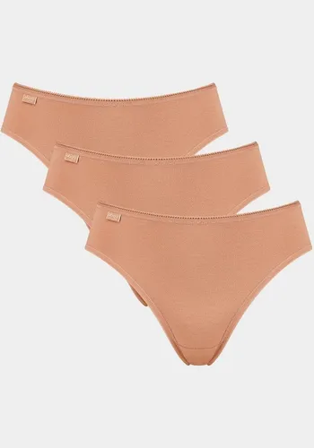 sloggi Taillenslip 24/7 Cotton (3er Pack) elastischer Bund mit Spitze, flache Nähte