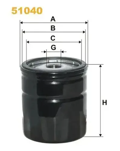 Ölfilter Anschraubfilter 51040 WIX FILTERS für OPEL SAAB BUICK CHEVROLET DAEWOO
