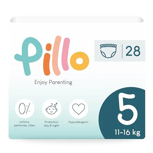 Pillo Windeln Pants 5 - Packung mit 28 Windeln Größe 5 - Junior (11-16 kg) - Windel Pants, Baby Diapers