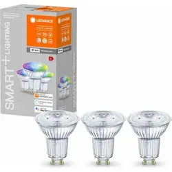 Ledvance Smart+WiFi LED Reflektor GU10 5 W - LED-Lampe mit WiFi-Steuerung, dimmbar und RGB-Farbwechsel, ideal für Wohnräume und Gewerbe, einfache Nutzung über App, kompatibel mit Google Assistant und Amazon Alexa.