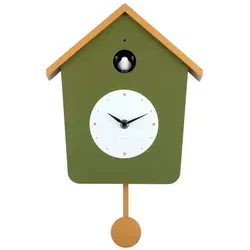 Karlsson Kuckucksuhr Wall Clock Cuckoo Light Grün Ocker - Wohnaccessoires mit innovativem Design – die KARLSSON Kuckucksuhr vereint ästhetische Formen und hohe Qualität für ein stilvolles Zuhause.