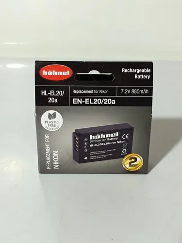 HL-EL20 Kamerabatterie - Kamera-Akku mit 880 mAh, kompatibel mit Nikon 1 AW1, J1, J2, J3, S1 und Coolpix A für längere Aufnahmezeiten.