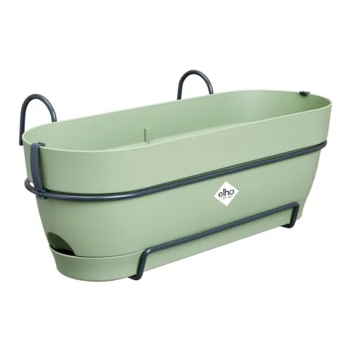 elho Vibia Campana Balkonkasten Allin1 50 - Garten-Zubehör mit 100% recyceltem Plastik und Wasserreservoir für optimale Bewässerung und Pflanzenschutz. Ideal für moderne Balkone!