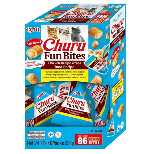 INABA Churu Fun Bites Chicken and tuna - Katze behandeln - 8x12g I 4262365731753