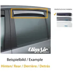 ClimAir Windabweiser BMW CLS0044015D - Sonstige Tuningteile für BMW E90, 3L, 4 Türen; hochwertige PMMA Windabweiser in schwarz für optimalen Luftstrom und verbesserten Fahrkomfort.