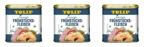 TULIP Wurstkonserve Frühstücksfleisch 340g Original Dänische Delikatesse Konservendose, 340 g, Frühstücksfleisch