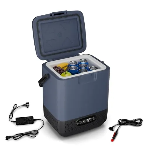 Klarstein SwiftFrost 12L - Tragbare Kompressor Kühlbox mit Gefrierfach, LED-Anzeige und Dual Power für Camping und Auto, ECO- und MAX-Modus für optimale Kühlung