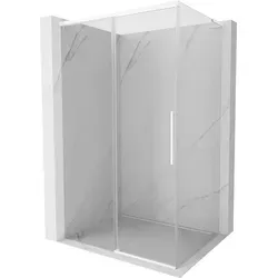 Mexen Rox L Duschkabine 95 x 85 cm - Transparent, Weiß - Elegante Mexen Rox L Duschkabine mit Schiebetüren, 95 x 85 cm, aus gehärtetem Glas. Ideal für moderne Bäder, bietet sie eine praktische Lösung mit Schutzbeschichtung für einfache Reinigung.