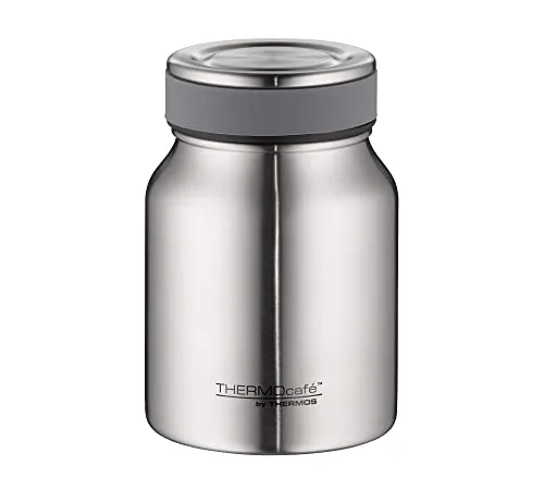 THERMOcafé by THERMOS TC FOOD JAR stainless steel mat 0,50l, 9h heiß 14h kalt, Thermobehälter für Essen, doppelwandiger Lunchpot aus Edelstahl, auslaufsicher, spülmaschinenfest, für Büro und unterwegs