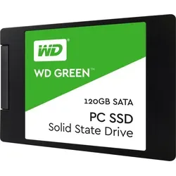 WD Green 120 GB Internal SSD 2.5 Inch SATA - Festplatte mit 120 GB, ideal für schnelle Systemstarts und Anwendungen, bietet Lesegeschwindigkeiten von bis zu 540 MB/s und ist energieeffizient.