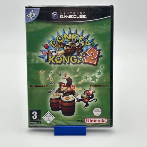 Donkey Konga 2 für Nintendo GameCube – NEU & OVP - Erlebe die Musik mit Donkey Konga 2! Inklusive Handbuch, für die Nintendo GameCube, USK ab 0 Jahren. Ideal für Musik- und Tanzliebhaber!