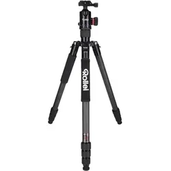 Rollei C6i Carbon Fotostativ - 3in1 Dreibein-, Makro- & Monopod-Funktion, leicht und tragfähig bis 12 kg für Profis