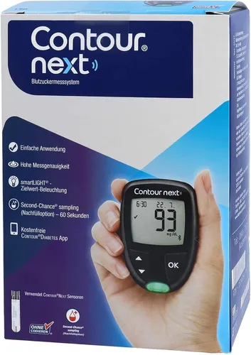 CONTOUR NEXT Blutzuckermessgerät Set mg/dl - Blutzuckermessgeräte von Ascensia, präzise Messungen für eine einfache Diabeteskontrolle, rezeptfrei erhältlich.