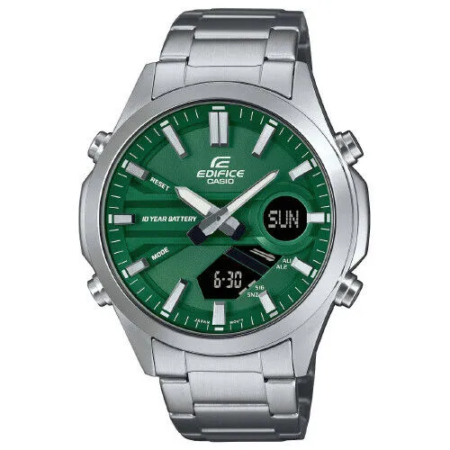CASIO Edifice EFV-C120D-3AEF Chronograph Edelstahl DIGITAL + ANALOG NEU!!!