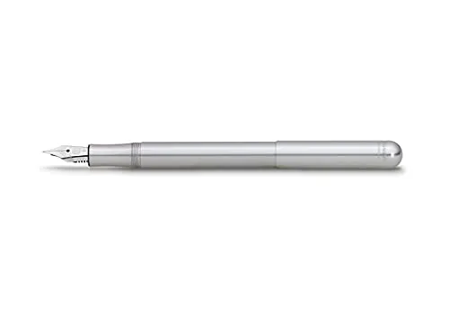 Kaweco LILIPUT Füllhalter Silber - Füller aus hochwertigem Aluminium, kompakt und elegant mit 12,5 cm Länge, ideal für unterwegs und in fünf Federbreiten erhältlich.