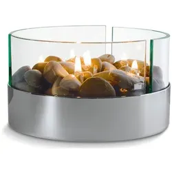 Philippi Design Dekokamin Burn Tischkamin - Dekokamin aus Stahl und Glas, sorgt für stimmungsvolle Atmosphäre mit Paraffinöl-Brennstoff und einzigartigem Design. Ideal für stilvolle Innenräume.
