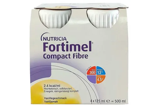 Nutricia Milupa GmbH Trinkbeutel Fortimel Compact Fibre 4er Pack - Erdbeere
