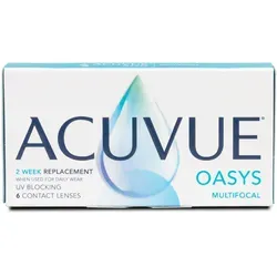 Johnson & Johnson Acuvue Oasys Multifocal 2-Wochen-Linsen - Multifokale 2-Wochenlinsen mit UV-Schutz für klares Sehen in allen Entfernungen, ideal für sich ändernde Sehbedürfnisse.