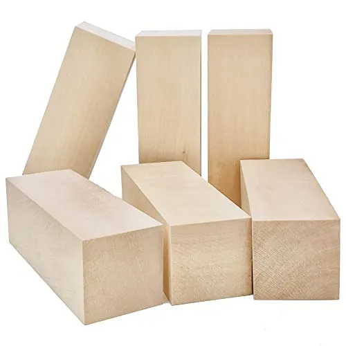 Stk 15 x 5 x 5cm Schnitzholz Schnitzen Natürlich Lindenholz Rohlinge Balsaholz zum Schnitzen Holzblöcke Unbehandelt Schnitzblock Basswood Carving Blocks für DIY Schnitzer 6