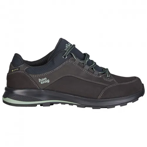 Hanwag Banks Low Bunion Lady GTX Asphalt/Mint (4,5 (37,5)) - Wanderschuhe mit speziellem Bunion-Leisten für mehr Platz und Komfort bei Hallux Valgus. Ideal für lange Wanderungen dank hochwertiger Dämpfung und griffiger Laufsohle.