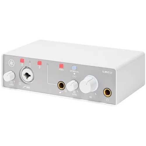 Yamaha UR12 MK3 White - USB-C Audio Interface - Professionelles 2-in/2-out Audio Interface mit 24-Bit/192 kHz Auflösung, ideal für Musiker und Streamer. Kompaktes Design und hochwertige Komponenten für exzellente Klangqualität.