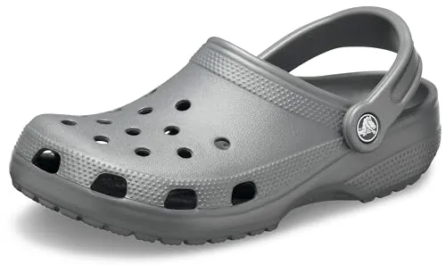 Crocs Classic Clog Sandale Slate Grau, Größe 38-39 - Badeschuhe mit individuellem Fußbett aus Croslite-Material für perfekten Komfort und Unterstützung, ideal für Strand und Boot.