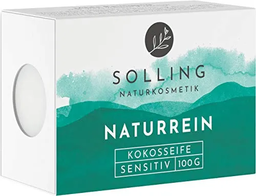 Ölmühle Solling Kokosseife Naturrein Sensitiv - Naturreine, kaltgerührte Kokosseife aus Bio-Kokosnussöl, duftfrei und ideal für die Küche. Trägt das NATRUE Siegel für echte Naturkosmetik und bietet sanfte Hautpflege mit rückfettender Reinigung.