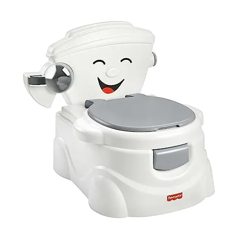 Mattel HJC38 - Fisher-Price Meine erste Toilette, ideal für den sanften Übergang zum Töpfchentraining