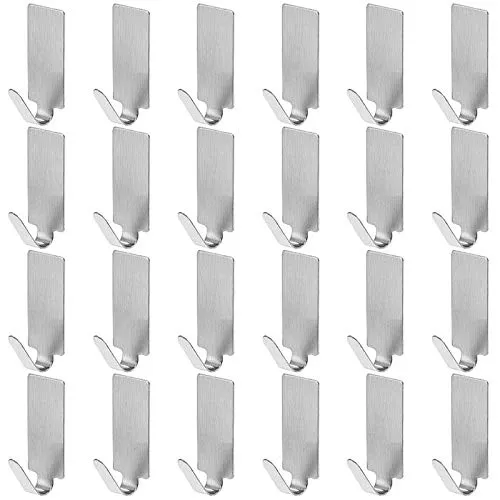 Faburo Klebehaken Set, 24 Stück Haken Selbstklebend, Klebehaken Extra Stark für Wand, Klein Selbstklebende Haken für Badezimmer Wohnzimmer Toilette Büro, Schlüsselhaken Handtuchhaken Ohne Bohren