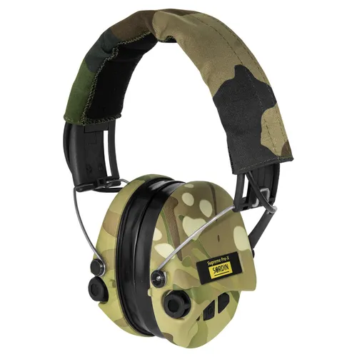 Sordin elektronischer Gehörschutz SUPREME PRO X CAMO DESERT - Kapselgehörschutz mit Gelkissen für optimalen Komfort und SNR 25 dB, ideal für Jagd und Sport, gefertigt in Schweden.
