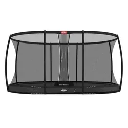 BERG Trampolin Grand Champion InGround 520 Grey inkl. Sicherheitsnetz Deluxe XL
