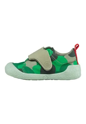Affenzahn Kid's Lauflerner Smally - Bequeme Barfußschuhe in Grün, EU 23 - Lauflernschuhe für Jungen, ideal für den Alltag; aus 100% Baumwolle für optimalen Tragekomfort und Bewegungsfreiheit.