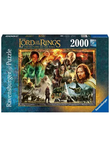 Ravensburger Lord Of The Rings Return of the King 2000p Block - Puzzle in Premium Qualität mit 2000 Teilen, ideal für leidenschaftliche Fans von Herr der Ringe und Puzzleliebhaber jeden Levels.
