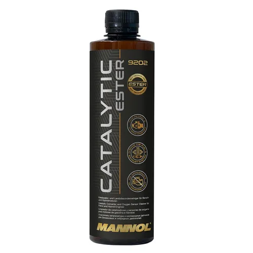 SCT - MANNOL Catalytic Ester (450 ml) Kraftstoffadditiv - Hochwirksames Additiv für Benzin- und Hybridmotoren, reinigt Katalysatoren ohne Ausbau und optimiert die Funktion von Lambdasonden. Ideal für weniger Ablagerungen und besseren Motorlauf.