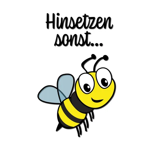 Deko Aufkleber Toilettendeckel Badezimmer Funsticker -  Biene R173-01