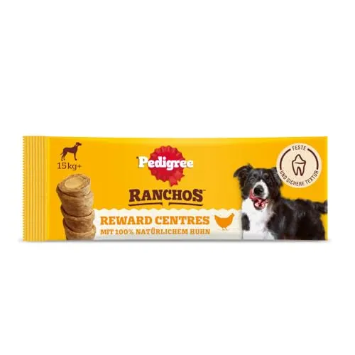 PEDIGREE RANCHOS Hundesnacks Gefüllte Kaurollen Maxi für Hunde, 15x80g