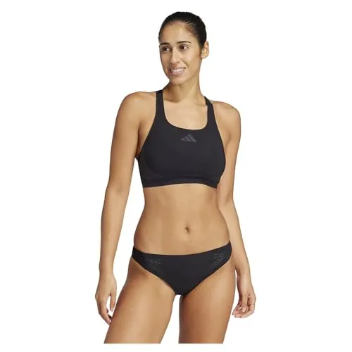 adidas Lanelux Bikini Set Damen in Black, Größe 40 - Sportives Bikini Set aus hoch elastischem Gewebe; langlebig und chlorresistent dank Infinitex-Funktion; figurschmeichelnder Support durch LYCRA FitSense-Technologie.