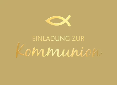 Kommunion - Einladungen - 5 Karten – 5 Umschläge – im Format 10,5 x 14,5 cm im T