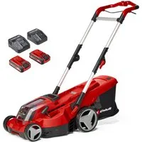 Einhell Rasarro 36 36 - Akku-Rasenmäher mit 2x 3.0Ah Akkus, ideal für Rasenflächen bis 400m² und höhenverstellbar